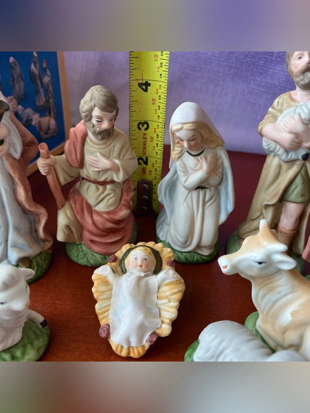 11 Piece Hand-Painted Nativity Set Baby Jesus Christmas Decoration Religious